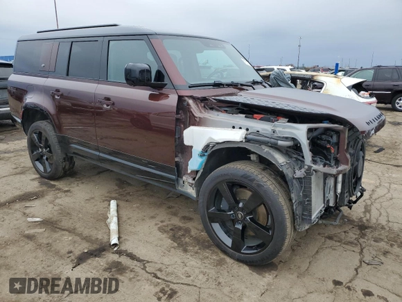 2024 Land Rover Defender X-Dynamic SE with VIN SALE2FEU2R2282196, listed as a Copart auction lot 81811774 with 12,288 mi miles and Salvage title. Bid and sale history available at DreamBid. Image 4.