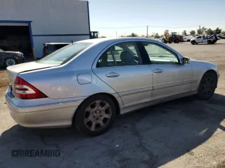 2005 Mercedes-Benz C 240 with VIN WDBRF81JX5F645284, listed as a Copart auction lot 55443325 with 133,627 mi miles and Salvage Title. Bid and sale history available at DreamBid. Image 3.