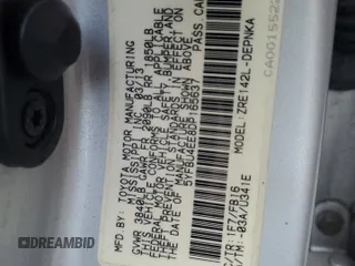 2013 Toyota Corolla L with VIN 5YFBU4EE8DP165637, listed as a Copart auction lot 54437445 with 131,112 mi miles and Clean Title. Bid and sale history available at DreamBid. Image 12.