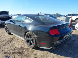 2021 Ford Mustang EcoBoost with VIN 1FA6P8TH7M5120138, listed as a IAAI auction lot 41280669 with 46,850 mi miles. Bid and sale history available at carsss.com. Image 3.