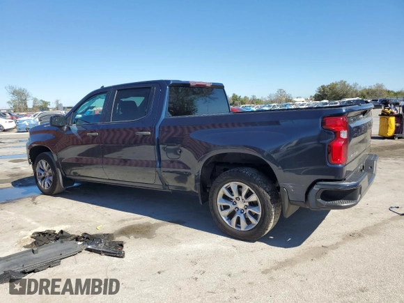 2020 Chevrolet Silverado 1500 Custom with VIN 3GCPWBEK2LG451904, listed as a Copart auction lot 45130395 with 95,767 mi miles and Salvage Title. Bid and sale history available at carsss.com. Image 2.