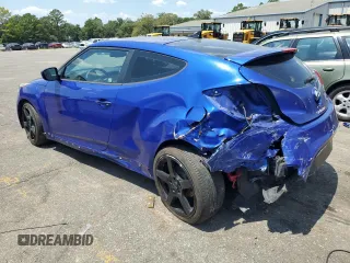 2014 Hyundai Veloster Turbo with VIN KMHTC6AE4EU199468, listed as a Copart auction lot 65734414 with 156,354 mi miles and Salvage Title. Bid and sale history available at carsss.com. Image 2.