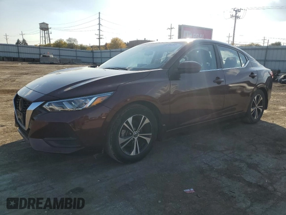 2020 Nissan Sentra SV with VIN 3N1AB8CV6LY311062, listed as a Copart auction lot 77879454 with 22,283 mi miles and Salvage Title. Bid and sale history available at DreamBid. Image 1.