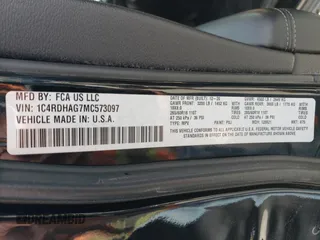 2021 Dodge Durango SXT Plus with VIN 1C4RDHAG7MC573097, listed as a Copart auction lot 48196515 with 48,874 mi miles and Clean Title. Bid and sale history available at DreamBid. Image 14.