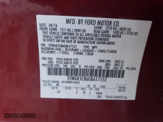 2016 Ford Flex SEL with VIN 2FMGK5C86GBA17557, listed as a Copart auction lot 42725285 with 152,073 mi miles and Salvage Title. Bid and sale history available at carsss.com. Image 13.