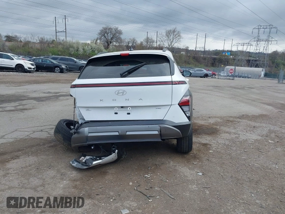 2025 Hyundai Kona Limited with VIN KM8HECA39SU243005, listed as a IAAI auction lot 41908621 with 525 mi miles and . Bid and sale history available at DreamBid. Image 17.