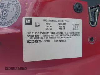 2006 Pontiac G6 6-Cyl with VIN 1G2ZG558X64154283, listed as a IAAI auction lot 42534782 with Not provided miles and . Bid and sale history available at DreamBid. Image 9.