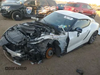 2021 Toyota GR Supra 2.0 with VIN WZ1DB2C01MW041194, listed as a Copart auction lot 76871764 with 0 mi miles and Salvage Title. Bid and sale history available at carsss.com. Image 1.
