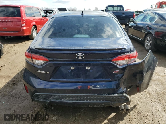 2022 Toyota Corolla SE with VIN 5YFS4MCE3NP116527, listed as a Copart auction lot 49417575 with 35,907 mi miles and Salvage Title. Bid and sale history available at carsss.com. Image 6.