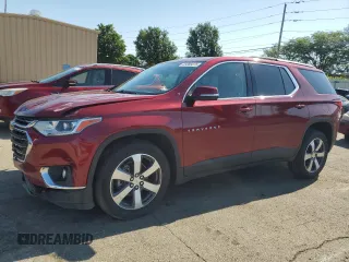 2021 Chevrolet Traverse LT z VIN 1GNERHKW2MJ152980, wystawiony jako Copart lot #63386075 z przebiegiem 81 233 mil mil oraz Szkoda całkowita • Salvage title. Historia ofert i sprzedaży dostępna na DreamBid. Obrazek 1.