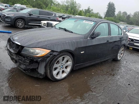 2006 BMW 3 Series 330i with VIN WBAVB335X6PS11566, listed as a Copart auction lot 58345225 with 152,952 mi miles and Salvage title. Bid and sale history available at DreamBid. Image 1.