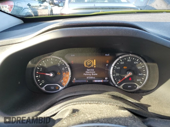 2017 Jeep Renegade Latitude with VIN ZACCJBBB0HPF45190, listed as a Copart auction lot 83895354 with 87,259 mi miles and Non Repairable. Bid and sale history available at carsss.com. Image 9.