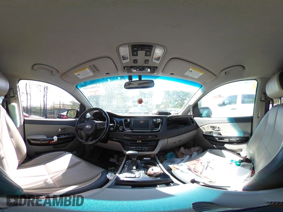2017 Kia Sedona SX with VIN KNDMC5C11H6265352, listed as a IAAI auction lot 42080509 with 92,879 mi miles. Bid and sale history available at carsss.com. Image 18.