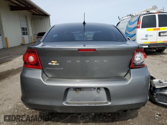 2012 Dodge Avenger SE with VIN 1C3CDZAB8CN285564, listed as a Copart auction lot 51046445 with 180,101 mi miles and Salvage Title. Bid and sale history available at carsss.com. Image 6.