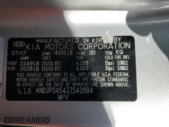 2018 Kia Soul + with VIN KNDJP3A54J7542884, listed as a Copart auction lot 43235395 with 57,437 mi miles and Clean Title. Bid and sale history available at carsss.com. Image 13.