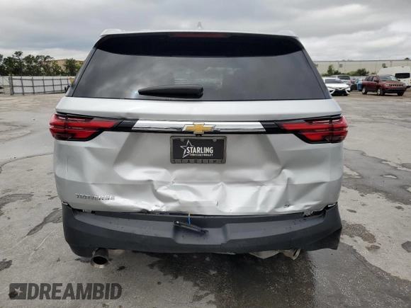 2022 Chevrolet Traverse LS with VIN 1GNERFKW1NJ100987, listed as a Copart auction lot 52361825 with 34,846 mi miles and Salvage title. Bid and sale history available at DreamBid. Image 6.