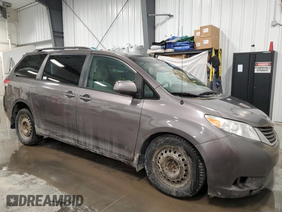 2011 Toyota Sienna LE with VIN 5TDJK3DC8BS008819, listed as a Copart auction lot 46245485 with 243,826 mi miles and Non Repairable. Bid and sale history available at carsss.com. Image 4.