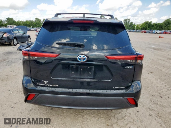 2023 Toyota Highlander Hybrid Limited with VIN 5TDXBRCH3PS576039, listed as a Copart auction lot 62006645 with 27,172 mi miles and Salvage title. Bid and sale history available at DreamBid. Image 6.