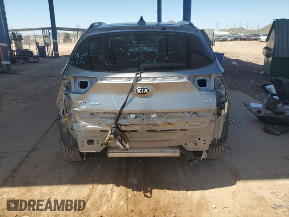2019 Kia Sportage EX with VIN KNDPN3AC3K7542214, listed as a Copart auction lot 64037615 with 39,310 mi miles and Salvage title. Bid and sale history available at DreamBid. Image 6.
