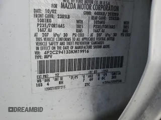 2003 Mazda Tribute LX with VIN 4F2CZ94133KM19916, listed as a Copart auction lot 73718284 with 151,644 mi miles and Salvage Title. Bid and sale history available at carsss.com. Image 13.