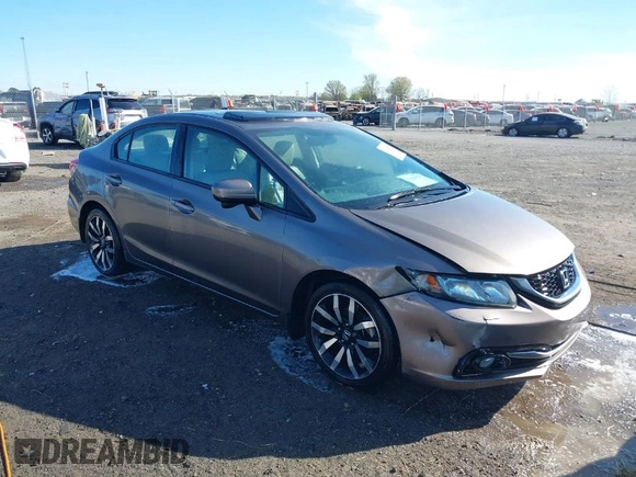 2015 Honda Civic Sedan EX-L with VIN 19XFB2F94FE058649, listed as a IAAI auction lot 41845076 with 191,652 mi miles. Bid and sale history available at carsss.com. Image 1.