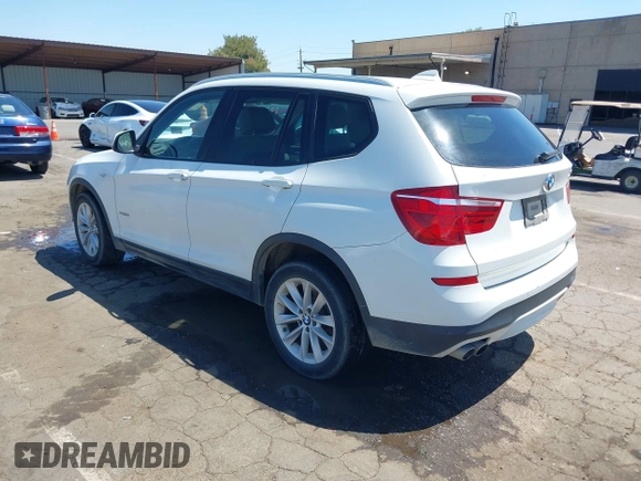 2015 BMW X3 xDrive28i with VIN 5UXWX9C52F0D56266, listed as a IAAI auction lot 42064154 with 52,233 mi miles. Bid and sale history available at carsss.com. Image 3.