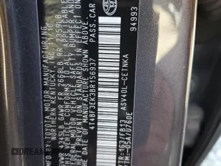 2011 Toyota Camry LE z VIN 4T4BF3EK3BR156937, wystawiony jako Copart lot #57290555 z przebiegiem 299 321 mil mil oraz Szkoda całkowita • Salvage title. Historia ofert i sprzedaży dostępna na DreamBid. Obrazek 12.