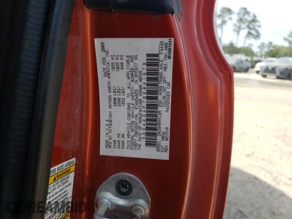 2008 Mitsubishi Eclipse GS z VIN 4A3AK24F78E041679, wystawiony jako Copart lot #57318925 z przebiegiem 205 719 mil mil oraz Szkoda całkowita • Salvage title. Historia ofert i sprzedaży dostępna na DreamBid. Obrazek 12.