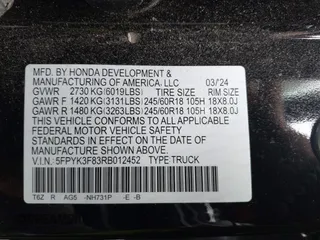 2024 Honda Ridgeline Black Edition with VIN 5FPYK3F83RB012452, listed as a IAAI auction lot 42422754 with 26,475 mi miles and . Bid and sale history available at DreamBid. Image 9.