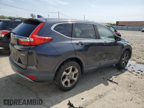 2017 Honda CR-V EX with VIN 2HKRW2H51HH616578, listed as a Copart auction lot 55358265 with 186,387 mi miles and Clean Title. Bid and sale history available at carsss.com. Image 3.