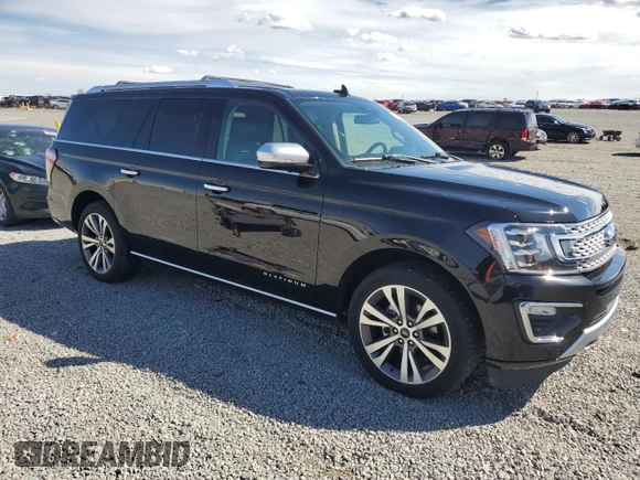 2020 Ford Expedition Max Platinum with VIN 1FMJK1MT5LEA80052, listed as a Copart auction lot 50329655 with 103,274 mi miles and Salvage title. Bid and sale history available at DreamBid. Image 4.