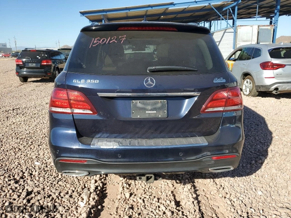 2018 Mercedes-Benz GLE with VIN 4JGDA5JB8JB150127, listed as a Copart auction lot 43860045 with 63,235 mi miles and Salvage Title. Bid and sale history available at carsss.com. Image 6.