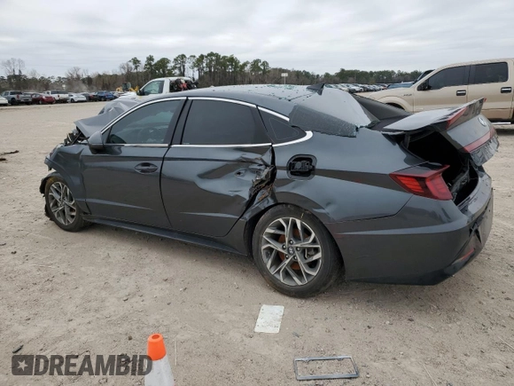 2023 Hyundai Sonata SEL with VIN KMHL64JA1PA279873, listed as a Copart auction lot 46593295 with 56,390 mi miles and Non Repairable. Bid and sale history available at DreamBid. Image 2.