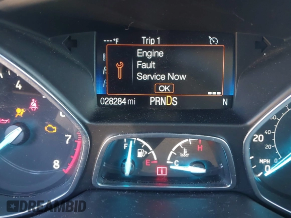 2018 Ford Escape S with VIN 1FMCU0F77JUA84538, listed as a IAAI auction lot 41611602 with 28,284 mi miles and . Bid and sale history available at carsss.com. Image 15.
