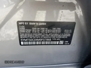 2021 BMW X3 M with VIN 5YMTS0C04M9F07868, listed as a Copart auction lot 44930305 with 0 mi miles and Salvage Title. Bid and sale history available at carsss.com. Image 13.