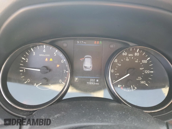 2021 Nissan Rogue S with VIN JN1BJ1AW4MW436595, listed as a Copart auction lot 53454675 with 70,893 mi miles and Salvage title. Bid and sale history available at DreamBid. Image 9.