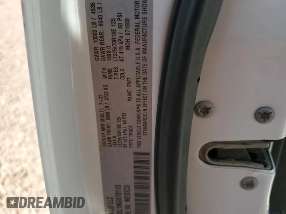 2021 Ram 2500 Big Horn z VIN 3C6UR5DL1MG678113, wystawiony jako Copart lot #52964005 z przebiegiem 26 489 mil mil oraz Szkoda całkowita • Salvage title. Historia ofert i sprzedaży dostępna na DreamBid. Obrazek 12.