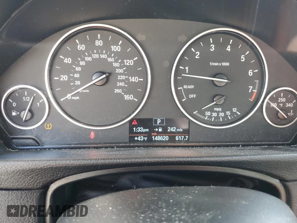 2013 BMW 3 Series 328i xDrive with VIN WBA3B3G5XDNR80594, listed as a Copart auction lot 44258335 with 148,620 mi miles and Salvage Title. Bid and sale history available at carsss.com. Image 9.