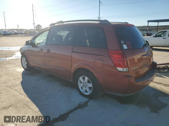 2005 Nissan Quest SE with VIN 5N1BV28U65N115284, listed as a Copart auction lot 46605885 with 204,443 mi miles and Salvage Title. Bid and sale history available at carsss.com. Image 2.