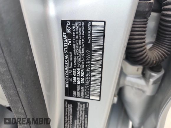 2014 Mercedes-Benz CLA 250 with VIN WDDSJ4EB8EN038969, listed as a Copart auction lot 62115635 with 101,368 mi miles and Salvage title. Bid and sale history available at DreamBid. Image 12.