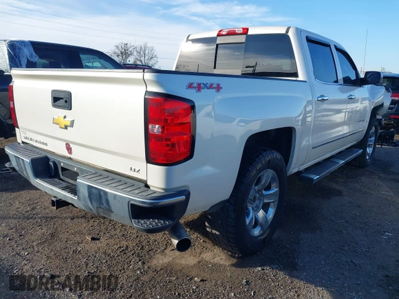 2015 Chevrolet Silverado 1500 LTZ with VIN 3GCUKSECXFG203217, listed as a IAAI auction lot 40871435 with 167,386 mi miles. Bid and sale history available at carsss.com. Image 4.