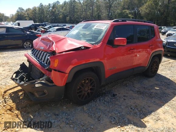 2018 Jeep Renegade Latitude with VIN ZACCJABB5JPG71223, listed as a Copart auction lot 48385545 with 165,353 mi miles and Non Repairable. Bid and sale history available at carsss.com. Image 1.
