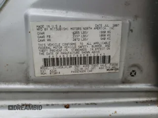 2008 Mitsubishi Galant DE with VIN 4A3AB26F98E012343, listed as a Copart auction lot 68903454 with 244,550 mi miles and Salvage Title. Bid and sale history available at carsss.com. Image 13.