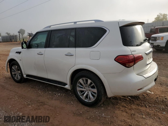2017 Infiniti QX80 with VIN JN8AZ2NE8H9161010, listed as a Copart auction lot 72314114 with 63,025 mi miles and Salvage Title. Bid and sale history available at carsss.com. Image 2.