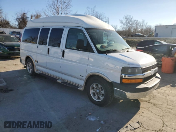 2005 Chevrolet Express Cargo Van YF7 Upfitter with VIN 1GBFG15T751151311, listed as a Copart auction lot 83688464 with 107,284 mi miles and Clean Title. Bid and sale history available at carsss.com. Image 4.