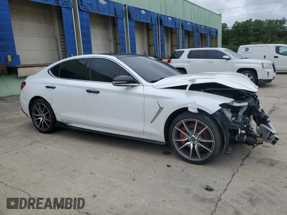 2021 Genesis G70 3.3T z VIN KMTG74LE7MU074377, wystawiony jako Copart lot #58122415 z przebiegiem 80 565 mil mil oraz Czysty tytuł • Clean title. Historia ofert i sprzedaży dostępna na DreamBid. Obrazek 4.
