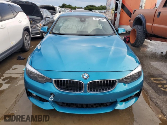 2018 BMW 4 Series 440i z VIN WBA4Z5C5XJEA32809, wystawiony jako Copart lot #73156684 z przebiegiem Nie podano mil oraz Szkoda całkowita • Salvage title. Historia ofert i sprzedaży dostępna na DreamBid. Obrazek 5.