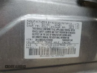 2020 Nissan Sentra SV with VIN 3N1AB8CV6LY209082, listed as a Copart auction lot 51153915 with 48,906 mi miles and Salvage Title. Bid and sale history available at DreamBid. Image 15.