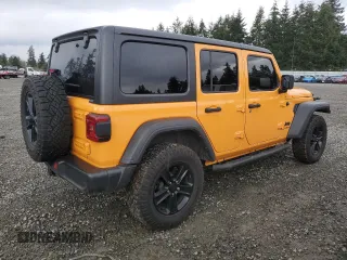 2021 Jeep Wrangler Unlimited Willys with VIN 1C4HJXDMXMW658305, listed as a Copart auction lot 85658534 with 65,653 mi miles and Salvage title. Bid and sale history available at DreamBid. Image 3.
