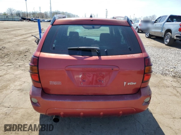 2005 Pontiac Vibe with VIN 5Y2SL63875Z414867, listed as a Copart auction lot 54653235 with 202,867 mi miles and Clean Title. Bid and sale history available at carsss.com. Image 6.